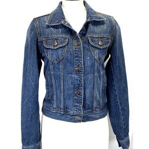Mudd Juniors Women's Truckers Jacket Size Medium Denim Jean Jacket RN73277